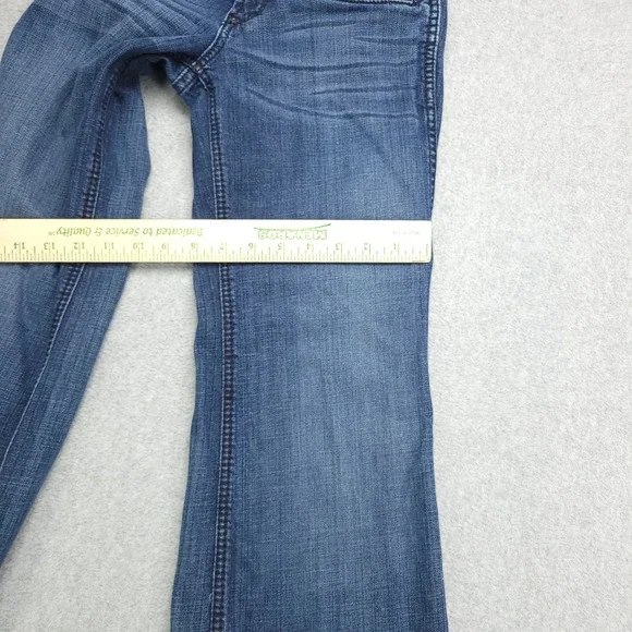 Ariat Denim Womens Trouser Jeans Size 25R Bootcut Wide Leg Flare Medium Wash - Picture 9 of 15